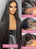 220%density 30 40 Inch Bone Straight 360 Lace Frontal Wig Brazilian Glueless 13x4 Lace Front Human Hair Wigs for Women Pre Plucked Hairline