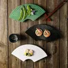 Пластины японская тарелка столовые суши -тарелка для завтрака вентилятор поклонник сашими десерт