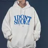 Sweats à capuche masculins Hip Hop Women's Colorful It Smoke Smoke Letter Imprimer Street Clothing HARAJUKU À SWEAGE LONNE MENSEM