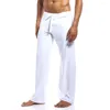 メンズパンツルーズカジュアルパジャマ快適なソフトラウンジ男性ホームウェアスリープボトムススポーツフィットネス男性服
