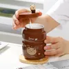 آخر 17 أوقية Loves You Ceramic Coffee Mug مع قش غطاء ، العديد من الأنماط تختار ، وتخصيص دعم أي شعار