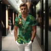 Chemises décontractées pour hommes Summer Summer Sinke 3D Print Vacation Style Trendy High-Quality