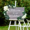 Dekorativa blommor Yan Artificial Wedding Arch Swag Floral Arrangemang för ceremonin Bakgrund Reception Sweetheart Bord Stoldekoration