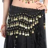 Scene Wear Belly Dance Belt Thailand/Indien/Arab Dancer kjol Kvinnor Sexig Hip Scarf Wrap Female Show Costume Sequins Tassel