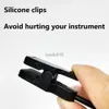 Microfones Instrument Condenser Microphone Universal Stand Clip for Saxophone Clarinet Wind Instrument Hållbart Mini Shock Mount Holder HKD230818