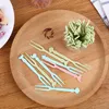 Forks Fruit Vork Grade Plastic Mini Kids Cake met Clear Storage Box Lunch Decor Bento Accessories