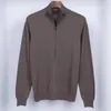 Herrtröjor 897504629 Herrens högkvalitativa män alligator dragkedja cardigan krage bomull tröja tröja jumper hombre pull homme stickad