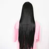 Perucas sintéticas sivir perucas sintéticas para mulheres longas cor preto linear parte média de renda de cano resistente a calor de fibra natural HKD230818