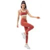 Yoga-Outfits Frauen Yoga-Anzug für hochintensive Sportarten 2-teiliger Yoga-Set Fitness Sport BH Schocksicheres Weste High-T-Hig-T-Yoga-Hosen 230817