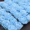 Couronnes De Fleurs Décoratives 144pcs 2cm Mini PE Rose Tête Fleurs En Soie Artificielle Mariage Mariée Bouquet Décor DIY Cadeau D'anniversaire Guirlande Mousse Faux Fil Fleur HKD230818