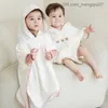 Towels Robes Cute cartoon family beach towel Soft and comfortable children's hooded towel Rob pure cotton absorbent bathroom towel Toalla Bebe Con Capucha Z230819