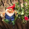 Garden Decorations Creative Cute Swing Gnome Decor Statue Harts Dwarfs Hang On Tree Decorative Pendant Inomhus utomhusprydnad 230818