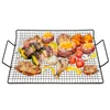 BBQ Tools Accessories Rib Racks and Roast Chicken Rack with Non Stick Porcelain Coating Steel Large Combination Holder for Grill Smoker 230817