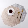 Chemin de Table 2 pièces résistant à la chaleur anti-dérapant PVC creux octogone napperons bol tasse napperons pour bureau à domicile Restaurant