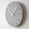 Horloges murales modernes 12 pouces Chic Chic Room Decor Round suspension scandinave exquise noire gris mdf aiguille silencieuse