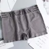 UNDUTS Rahat yumuşak düz renk U-Konveks Orta Bel Gevşek iç çamaşırı Erkek Külot Boksör Kılavuzları Mektuplar