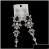 Charm European Style Sier Plated Alloy Crystal Rhinestone Dangle Earrings Wny4V Gtk Drop Delivery Jewelry Dht41