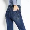 Frauen Jeans hochwertige Promotion Frauen Boot Cut Girls Taille Wide Bein Denimhose Fackeln Hosen 27-34