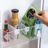 Organização de armazenamento de alimentos conjuntos de refrigerador Partição Plástico Cozinha Ferramenta Rack de garrafa Racke da porta lateral Clipes Divisher 230817