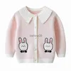 Pullover Spring New Kids Girls 'Clothes Baby Outfits Sticked Cardigan Sweaters Coats For Children Girls' Tyg 1: a Baby Födelsedagströjor X0818