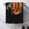 Serviette effrayante effrayante horreur Halloween Pumpkin grimacing 40x70cm face lavage de lavage brillant imprimé vif adapté à un cadeau de souvenir itinérant