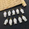 Pendant Necklaces Fish Shape Charm For Jewellery Making Natural Freshwater Pearls DIY Bracelet Earrings Accessories Wholesale Vintage Trend