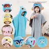 Towels Robes Cartoon cotton baby hooded poncho bathroom thickened children's hooded bath towel soft children's beach bath towel baby bath towel Z230819