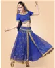 Stage Wear 2023 Sari Dancear Women Belly Dance Ubranie Zestaw kostiumów Bollywood Sukienka (górna skórka z welonem)