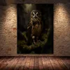 Peintures battes noire chat sorcière antique hibou corbeau mur art peinture sombre sorcière halloween gothique vintage affiche imprimement décor de la maison 230817