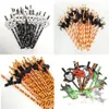 Outros suprimentos de festa de evento 25pcs Halloween Straws Skull Bat Skull Drinking Holiday Bar Decoration 230818