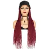 Synthetic Wigs WIGERA Long 24inch Braided Synthetic Wig With Baseball Cap Hot Sale Two-strand Spring Braids Bug# Hair With Hat HKD230818