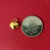 Lösa ädelstenar Pure 999 24K gula guld kvinnor Lucky Fat Heart Pendant 0,5-0,7 g