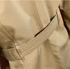 Burbrys Kamek damski płaszcze mody oryginalne marki projektantów średniej długości wiatrówki beżowy podwójnie piersi wysokiej jakości PLA245A