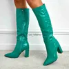 Boots xibeilove 2022 Fashion Женщины колена высокие мотоциклетные ботинки Сексуальные острые квадратные каблуки.