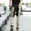 Męskie spodnie ładunkowe męskie odzież roboczą wielopapośnikowe piesze wędrowne joggery robią spodni z kolanami taktycznie