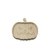 Plates Halloween Pumpkin Ghost Plate Wood Serving Tray Small Wooden Cheese Bread French Fries Dessert Tableware Decorative