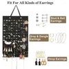 Jewelry Pouches Earrings Ear Studs Storage Wall Hanging Bag Felt Organizer Necklace Rings Display Collection Holder Stand