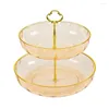 Plates Useful Plastic Save Space Simple Round Household Fruit Plate Tray Kitchen Supply Snack Candy