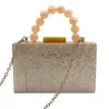Totes Luxury Women's Bag 2022 Strap Handbag Fashion Cross Shoulder Bags Wallet Designer Bead Handle Acrylic Tote Bags Champagne Clutch HKD230818