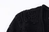 Femmes tricots t-shirts femmes recadrée Cardigan mode évider pull tricoté moderne dame haut vêtements 230818