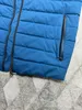 Giubbotti da uomo inverno loro piana blu cerniera imbottita casual con cerniera