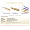 ملاقط الأدوات البيك اب Vetus Brand Premium Beauty Makeup Tweezers Mink Eases Extenter