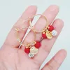 Boucles d'oreilles en pente Sinleery charme rouge Crystal Drop for Women Wedding Party Bijoux SSB