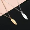 Pendant Necklaces Men'S Surfboard Necklace Wave Oval Punk Hip-Hop Trendy Cool Bone Chain Summer Beach Jewelry Holiday Gift Set Of 2