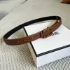 Designer Woman Belt Women Fashion Belt Smooth Buckle 2,5 cm Bredd 6 Färger Ingen låda med klänningskjorta Kvinnor Designers bälten