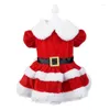Cost Costumes Jupe de style de Noël pour les petits chiens Sweet Girly robe d'automne d'automne Cosplay Santa Walking