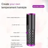 Curler à cheveux en céramique rechargeable - Curler à cheveux Rotary Auto sans fil pour femmes - portable et facile à utiliser