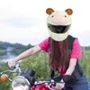 Motosiklet Kaskları Headgear Aksesuarları | Komik hayvan tam yüz karbon moto dişli erkekler ve kadınlar için güzel ifade f