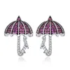 Boucles d'oreilles Color Zircon Umbrella Style Glam Fashion Good Jewerly for Women 2023 Gift in 925 Sterling Silver Super Deal