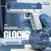 Gun Toys upplever helautomatisk sommarvattenpistol Electric Glock Pistol Shooting Water Fun Toys For ChildrenBoysgirls vuxna 230818